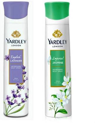Yardley London English Lavender and Jasmine Combo Pack 2 Deodorant Spray  -  For Women