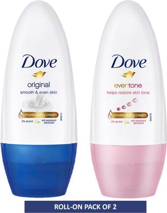DOVE Original and Eventone Deodorant Roll-on  -  For Women