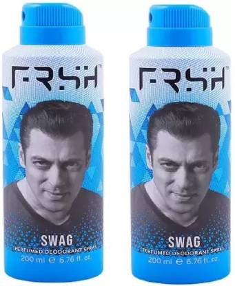 Frsh By Salman Khan Swag Body Spray 200ml*2 (400ml, Pack OF 2) Deodorant Spray  -  For Men