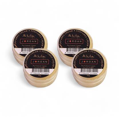 Al Hiba Jordan Premium Long Lasting Body Perfumed Cream - Pack Of 4 (10gm) Deodorant Cream  -  For Men & Women