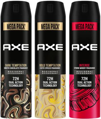 AXE Gold Temptation, Dark Temptation and Intense Deodorant Spray  -  For Men