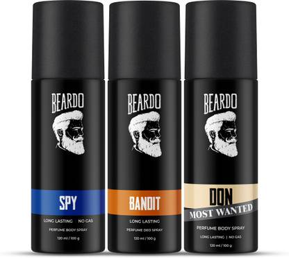BEARDO Long Lasting Deo Sprays Combo for Men | Spy, Bandit & Don Most Wanted Deodorant Spray  -  For Men
