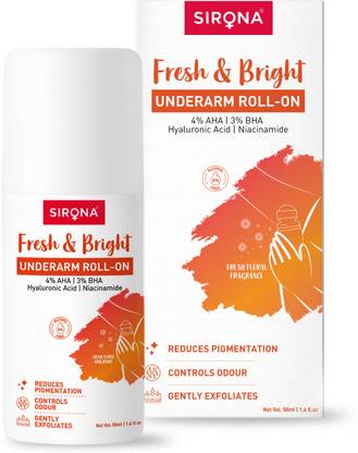 SIRONA Underarm Deodorant Roll On with Floral Fresh |48 hour Fragrance Retention Deodorant Roll-on  -  For Men & Women