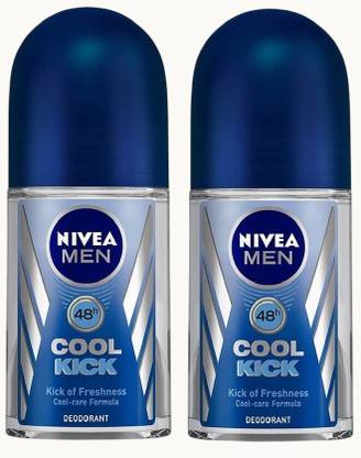 NIVEA new MEN COOL KICK DEODORANT ROLL-ON EACH 50ML Set of=2 Deodorant Roll-on  -  For Men