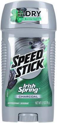 SPEED STICK Irish Spring Charcoal Antiperspirant Deodorant Stick Deodorant Stick  -  For Men & Women