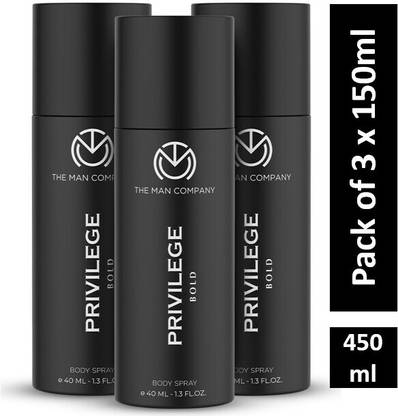 THE MAN COMPANY Privilege Bold Long Lasting Deodorant Combo Pack of 3 Deodorant Spray  -  For Men