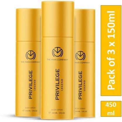THE MAN COMPANY Privilege Legend Deodorant Combo Pack of 3 Deodorant Spray  -  For Men