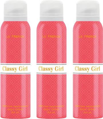 La French Classy Girl long lasting women body spray Deodorant Pack 3 Body Spray  -  For Women