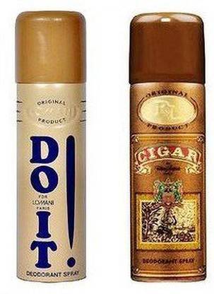 LOMANI 1 Do It and 1 Cigar Deodorant spray, 200 ml each (Pack of 2) Deodorant Spray  -  For Men & Women