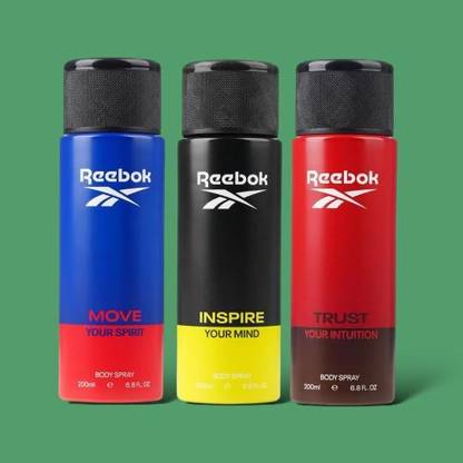 REEBOK Move Your Spirit, Inspire Your Mind And Trust Your Intuition Body Spray  -  For Men