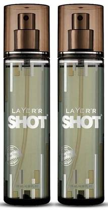 LAYER'R SHOT POWER PLAY 135ml x Pack of 2 Body Spray  -  For Men