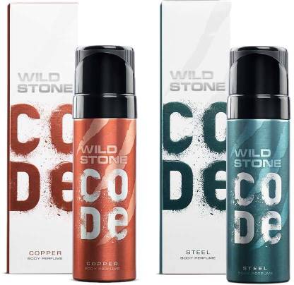 Wild Stone CODE Steel & Copper (150 ml each) Perfume Body Spray  -  For Men