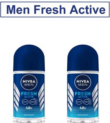 NIVEA Fresh Active Roll-on (25ml x 2) Deodorant Roll-on  -  For Men