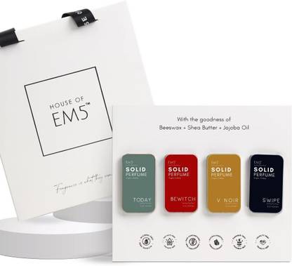 Em5 Combo of Today + Bewitch+ V Noir + Swipe Solid Perfumes Deodorant Cream  -  For Women