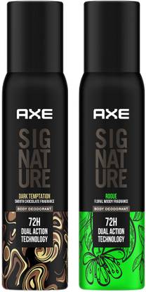 AXE SIGNATURE SIGNATURE Dark Temptation and Rogue Deodorant No Gas Body Perfume Deodorant Spray  -  For Men