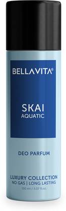 BELLAVITA SKAI AQUATIC Body Parfum with Aquatic & Fresh Fragrance Body Perfume DEO 150 ML Body Spray  -  For Men