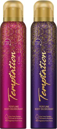 Envy Temptation Foxy and Chic Perfume Body Deodorant Spray  -  For Women