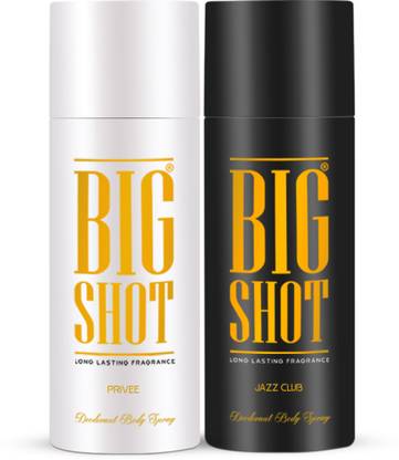 OSCAR Big Shot Jazz Club & Privee Body Spray Combo Pack of 2 Deodorant Spray  -  For Men