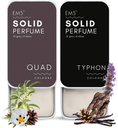 Em5 Typhon + Quad Solid Perfumes With the Goodness of Beeswax & Shea Butter | Deodorant Cream  -  For Men & Women