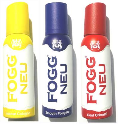 FOGG NEU DEO SMOOTH FOUGERE + INTENSE COLOGNE+COOL ORIENTAL (249 MRPX3) Body Spray  -  For Men & Women