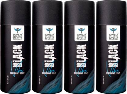 BOMBAY SHAVING COMPANY Black Vibe 150ml x 4 Combo Deodorant Spray  -  For Men