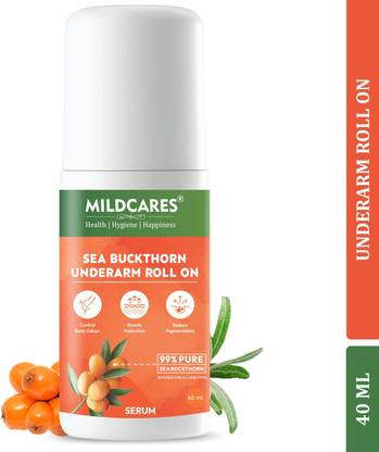 MildCares Underarm Serum with 99% Pure Sea Buckthorn | Reduces Pigmentation & Odor Control Deodorant Roll-on  -  For Men & Women