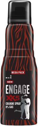 Engage XX5 Man Cologne Spray 200 ml (Mega Pack) Deodorant Spray  -  For Men