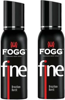 FOGG FINE BRAZILIAN BURST PERFUME SPRAY 120MLX2(275MRPX2) Body Spray  -  For Men & Women