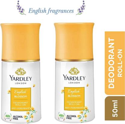 Yardley London (ENGLISH BLOSSOM Roll-On 50ml) Pack Of 2 V Deodorant Roll-on  -  For Women