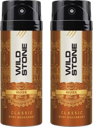 Wild Stone Classic Musk Pack of 2 Deodorant Spray  -  For Men