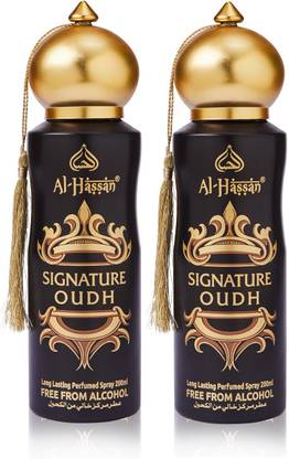 Al - Hassan Signature Oudh Perfumed - (200ml Each) | Alcohol Free Body Spray  -  For Men & Women