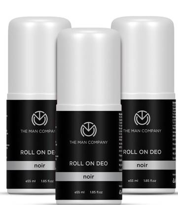 THE MAN COMPANY NOIR Deo Roll On for Men, Pack of 3, 55ml each Deodorant Roll-on  -  For Men
