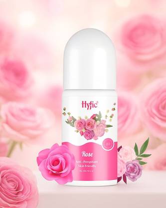 HYFIC Long-Lasting Rosy Glow: Alcohol-Free Underarm Roll-On Deodorant Roll-on  -  For Men & Women