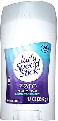 LADY SPEED STICK Zero Deodorant Stick - 39.6g Deodorant Stick  -  For Women