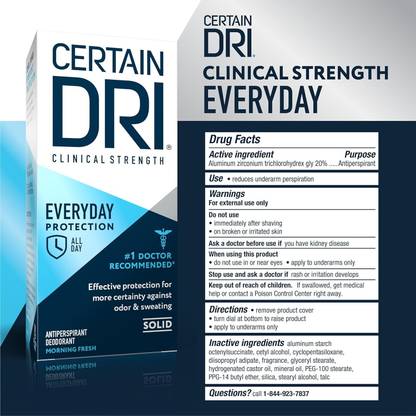 CERTAIN DRI Everyday Strength Clinical Antiperspirant Deodorant Roll-on  -  For Men & Women