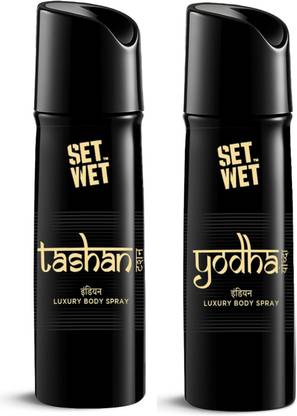 SET WET Yodha,Tashan Luxury & Long Lasting Body Spray I Manly & Luxury Fragrance for Men Deodorant Spray  -  For Men