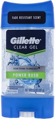 Gillette Power Rush Clear Gel Deo Stick 107g Deodorant Stick  -  For Men