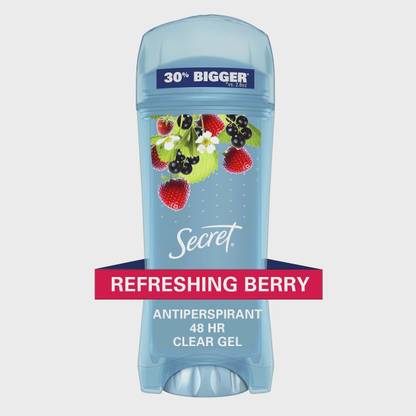 Secret Anti-Perspirant Deodorant Berry Clear Gel 2.6oz Deodorant Gel  -  For Women