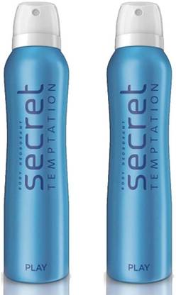 Secret Temptation Play Deodorant Spray Pack of 2 Combo (150ML each) Deodorant Spray  -  For Women