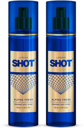 LAYER'R Shot Alpine Fresh Long Lasting Fragrance Body Spray (135 ml each) Body Spray  -  For Men