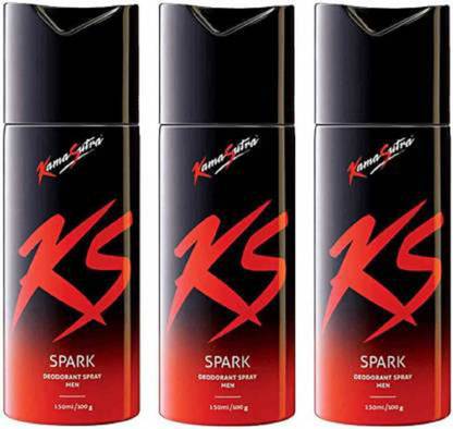 KS SPARK (PACK OF 3) Deodorant Spray  -  For Men & Women