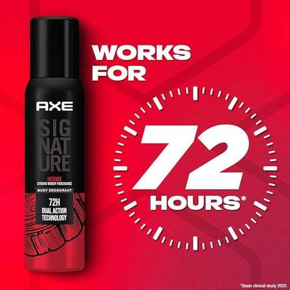 AXE Signature Intense Body Deodorant Dual Action Technology 122ml Deodorant Spray  -  For Men
