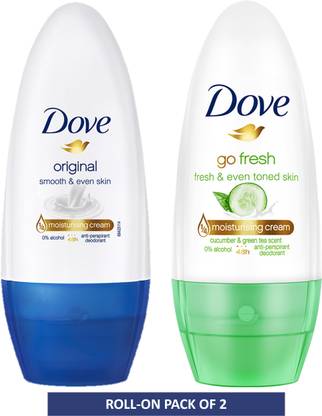 DOVE Original and Go Fresh Deodorant Roll-on  -  For Women