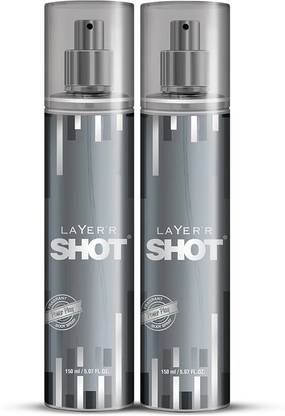 LAYER'R Shot Power Play Fragrant Long Lasting Fragrance Body Spray  -  For Men