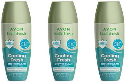 AVON Feelin Fresh Roll on Cooling Antibacterial Anti-Perspirant Deodorant Roll-on  -  For Men & Women