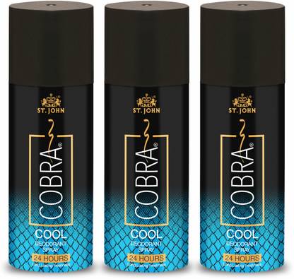ST-JOHN Cobra Gas Deo Cool Pack of 3 (150ml) Deodorant Spray Deodorant Spray  -  For Men