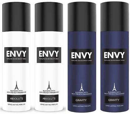 ENVY 1000 ABSOLUTE+GRAVITY DEODORANT BODY SPRAY 120MLX4 Perfume Body Spray  -  For Men