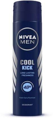 Nivea Men Cool Kick, Antibacterial 48h Freshness, Long Lasting with Mint Extracts Formula Deodorant Spray  -  For Men
