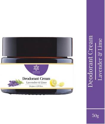 NATUUR Lavender & Lime Deodorant Cream 50g - Natural Protection Against Sweat and Odor Deodorant Cream  -  For Men & Women