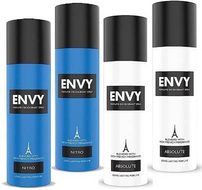 ENVY 1000 NITRO+ABSOLUTE PERFUME DEO BODY SPRAY 120MLX4 Perfume Body Spray  -  For Men
